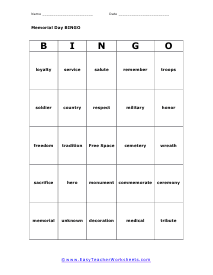 Bingo Card #3
