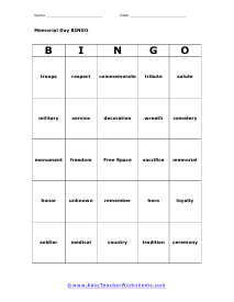 Bingo Card #5