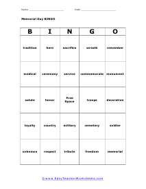 Bingo Card #6