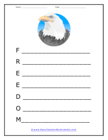 Freedom Poem Worksheet