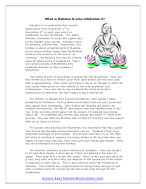 Rohatsu Reading Worksheet