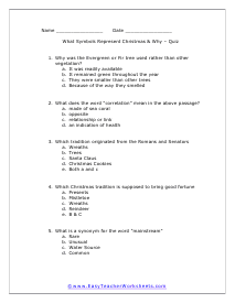 Symbols Multiple Choice Worksheet