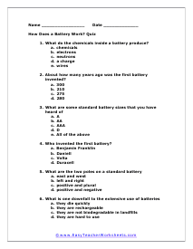 Battery Quiz