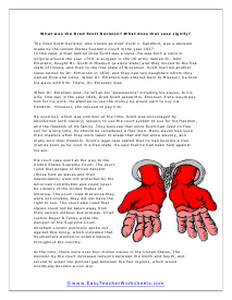 Dred Scott Reading Worksheet