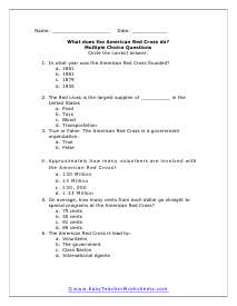 ed Cross Multiple Choice Worksheet