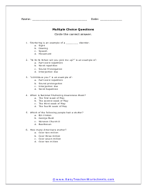Stuttering Multiple Choice Worksheet