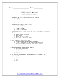 Sam Multiple Choice Worksheet