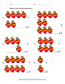 Visual Subtraction Worksheet 2