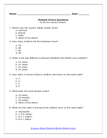 Odds Worksheet