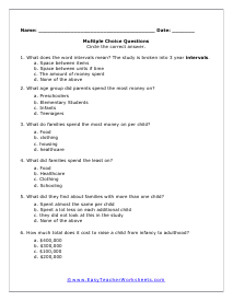 Cost Question Worksheet