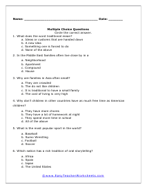 American Family Worksheet