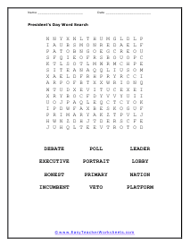 Word Search Worksheet