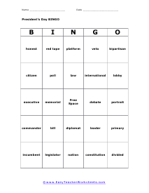 Bingo Card #3