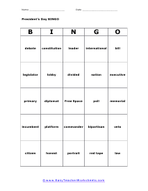 Bingo Card #4