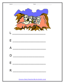 Leader Poem Worksheet