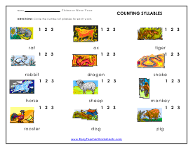 Syllables Worksheet