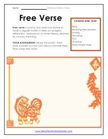 Free Verse Worksheet