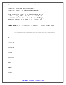 Poem Worksheet