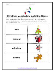 Vocabulary Worksheet