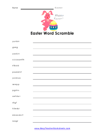 Word Scramble Worksheets