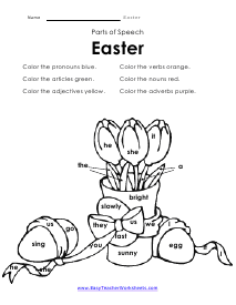 Parts of Speech Worksheets