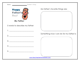 My Father Worksheet