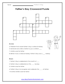 Crossword Puzzle Worksheet