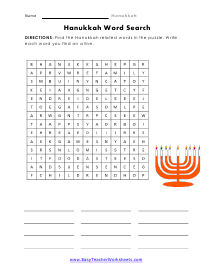 Word Search Worksheet