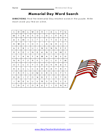 Word Search Worksheet