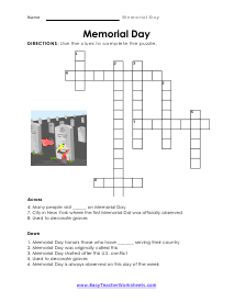 Crossword Worksheet