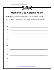 Poem Worksheet