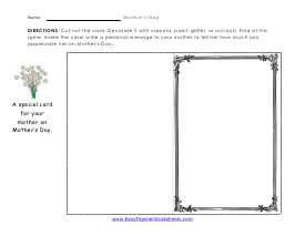 Make a Card Worksheet