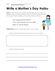 Haiku Worksheet