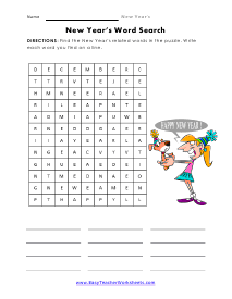 Word Search Worksheet