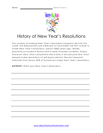 History Worksheet