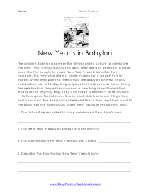 Babylon Worksheet