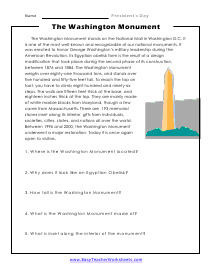 Washington Monument Worksheet