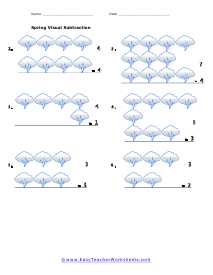 Visual Subtraction Worksheet