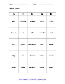 Bingo Card #1