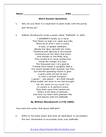 Short Answer Worksheet