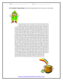 Maze Worksheet