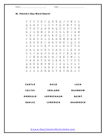 Word Search Worksheet