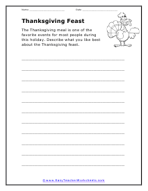 Feast Worksheet