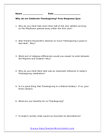 Short Answer Questions Worksheet