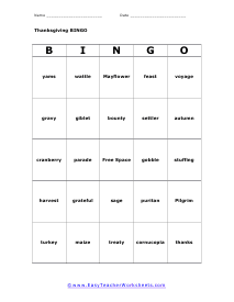  Bingo Card