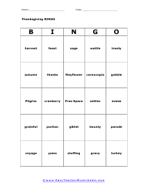  Bingo Card