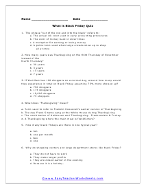 Multiple Choice Worksheet