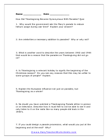 Short Answer Question Worksheet