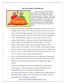 Fun Facts Worksheet