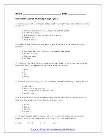 Multiple Choice Worksheet